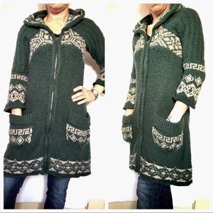 Free People Chunky Fuzzy Boho Duster Zip Sz S